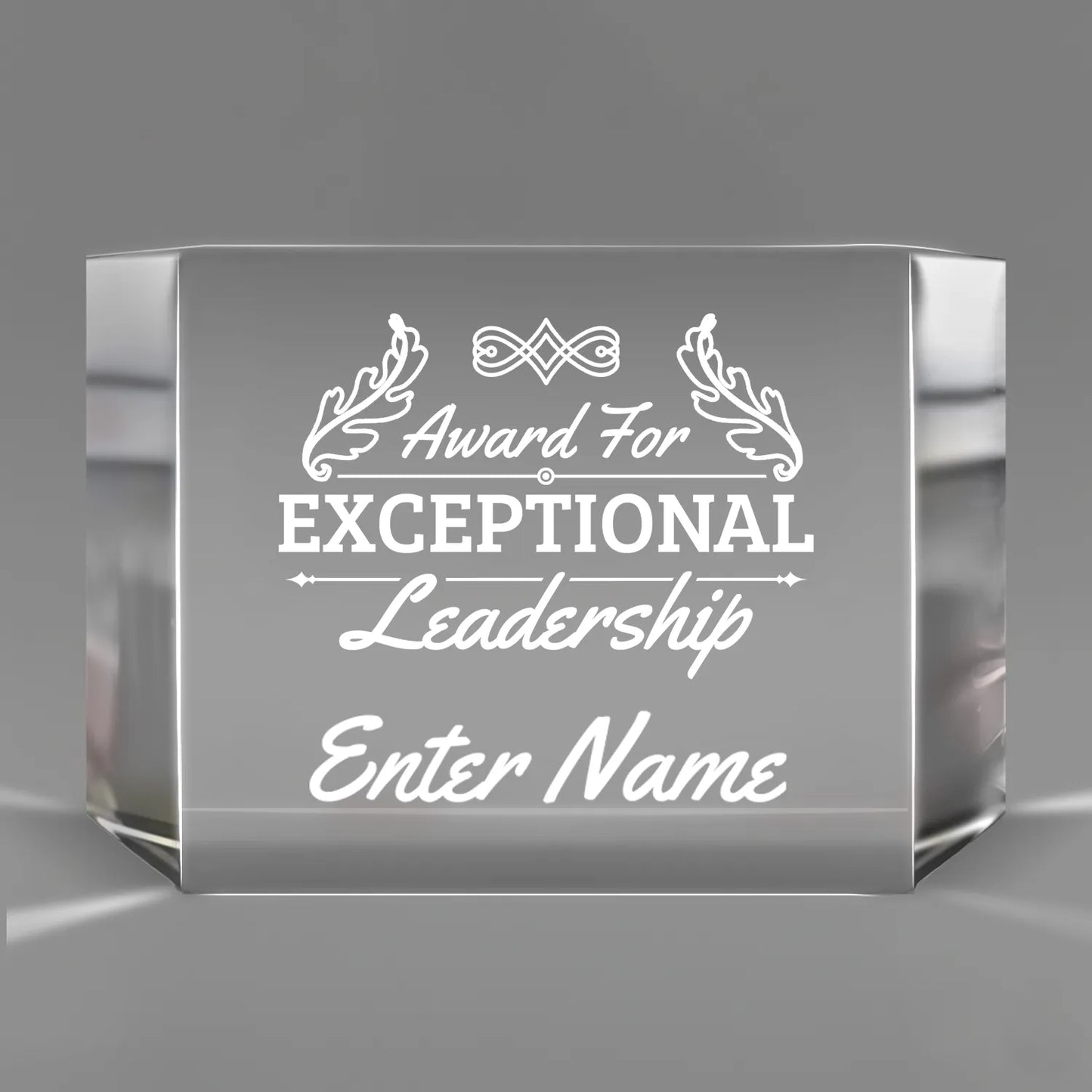 Leadership Awards - Clear Crystal Facet Block Awards - Personalize Online – Choose From 5 Designs