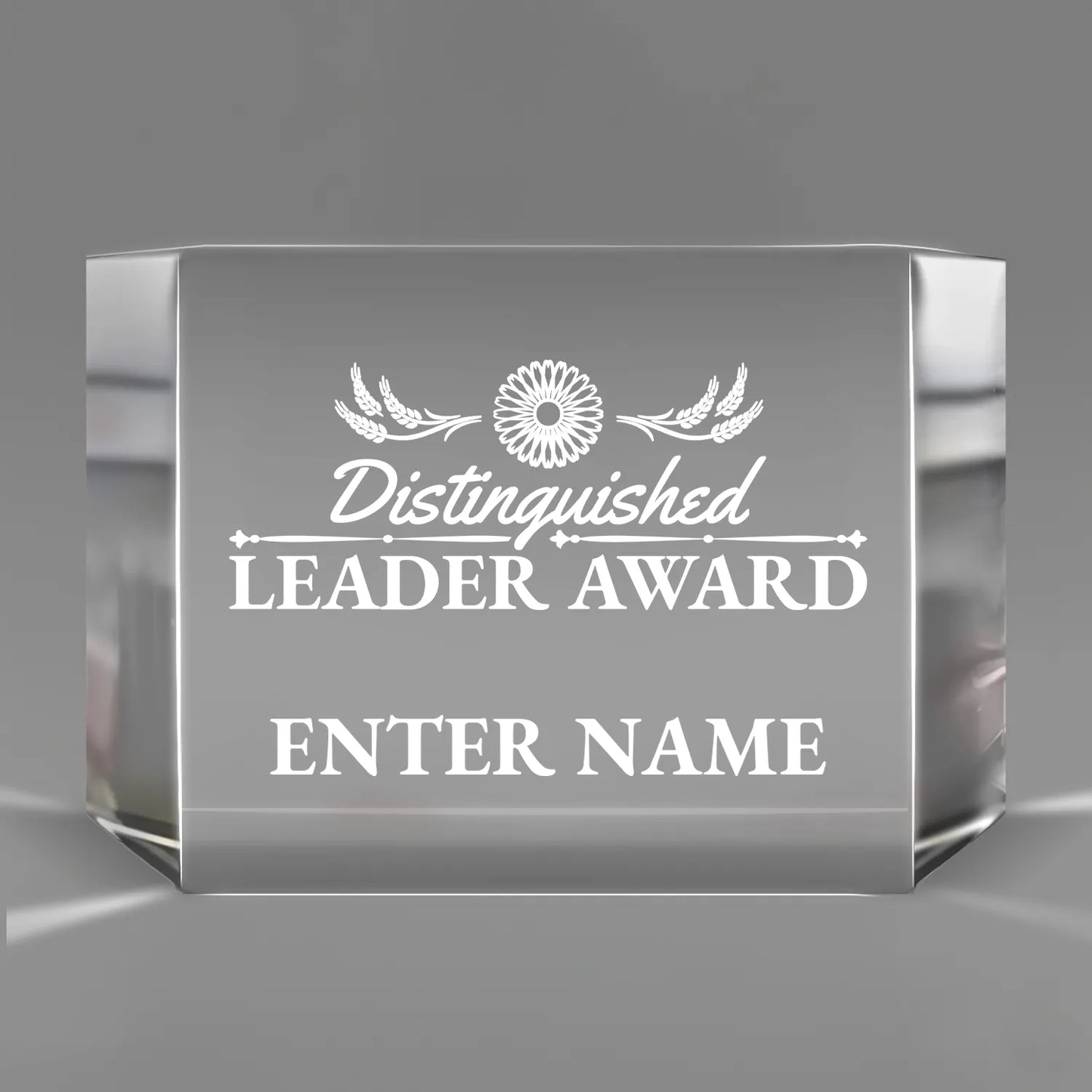Leadership Awards - Clear Crystal Facet Block Awards - Personalize Online – Choose From 5 Designs