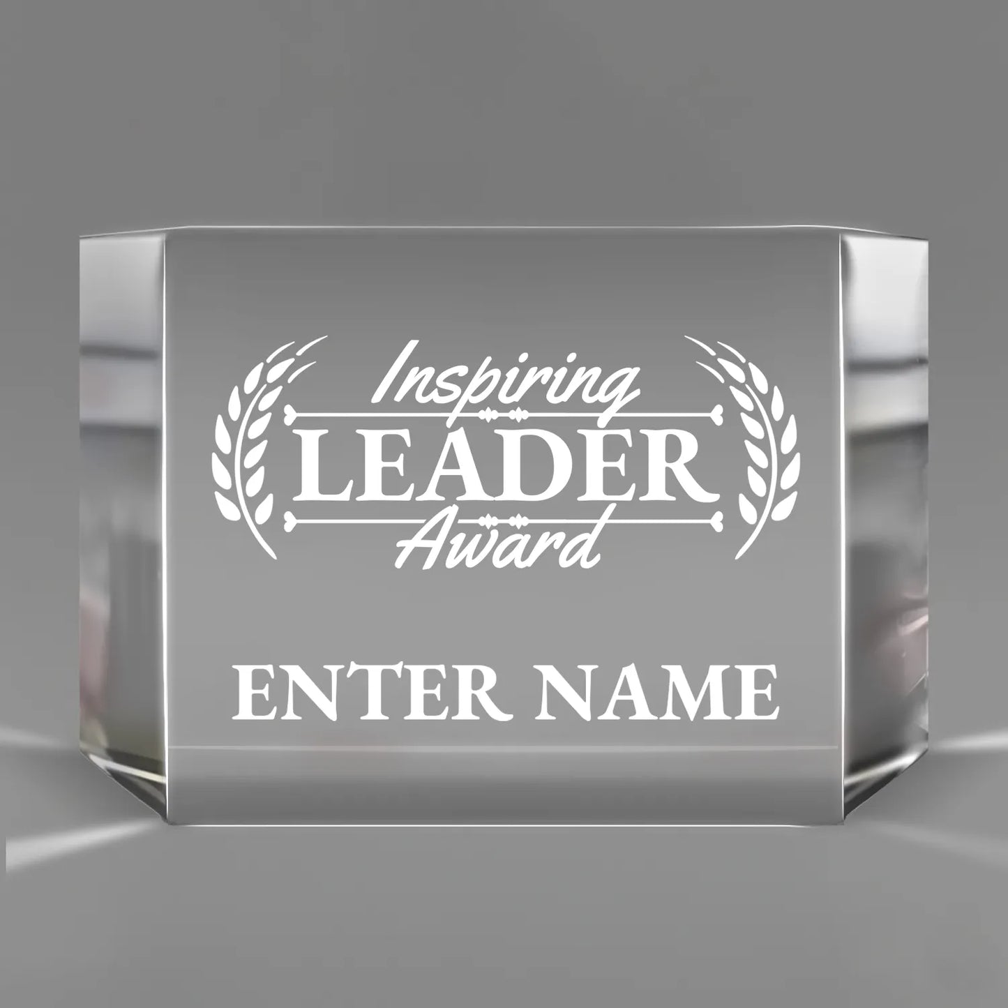 Leadership Awards - Clear Crystal Facet Block Awards - Personalize Online – Choose From 5 Designs