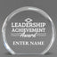 Leadership Awards - Clear Round Acrylic Awards - Personalize Online – Choose From 5 Designs