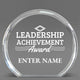 Leadership Awards - Clear Round Acrylic Awards - Personalize Online – Choose From 5 Designs