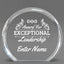 Leadership Awards - Clear Round Acrylic Awards - Personalize Online – Choose From 5 Designs