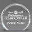 Leadership Awards - Clear Round Acrylic Awards - Personalize Online – Choose From 5 Designs