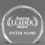 Leadership Awards - Clear Round Acrylic Awards - Personalize Online – Choose From 5 Designs