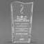 Leadership Awards - Clear Crystal Facet Wave Awards - Personalize Online – Choose From 5 Designs