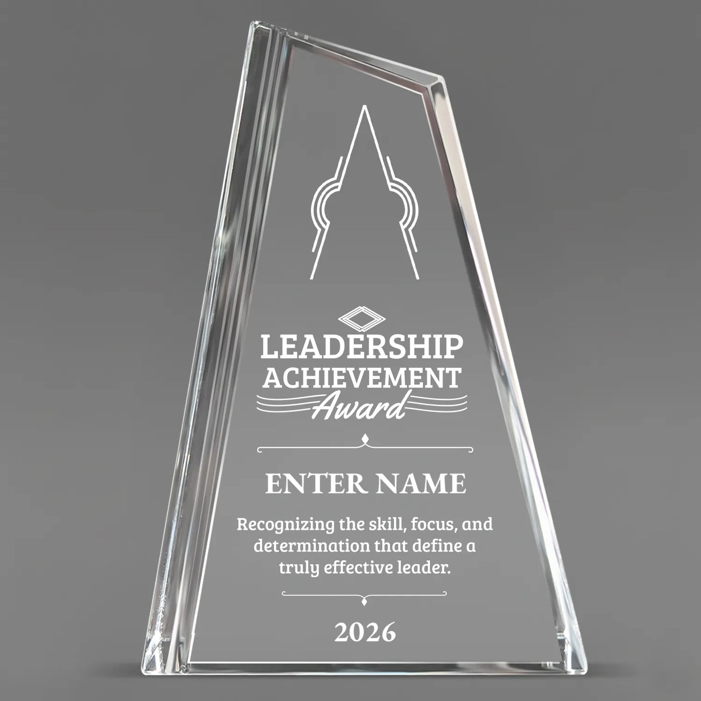 Leadership Awards - Crystal Peak Awards - Personalize Online – Choose From 5 Designs