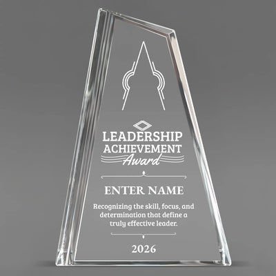 Leadership Awards - Crystal Peak Awards - Personalize Online – Choose From 5 Designs