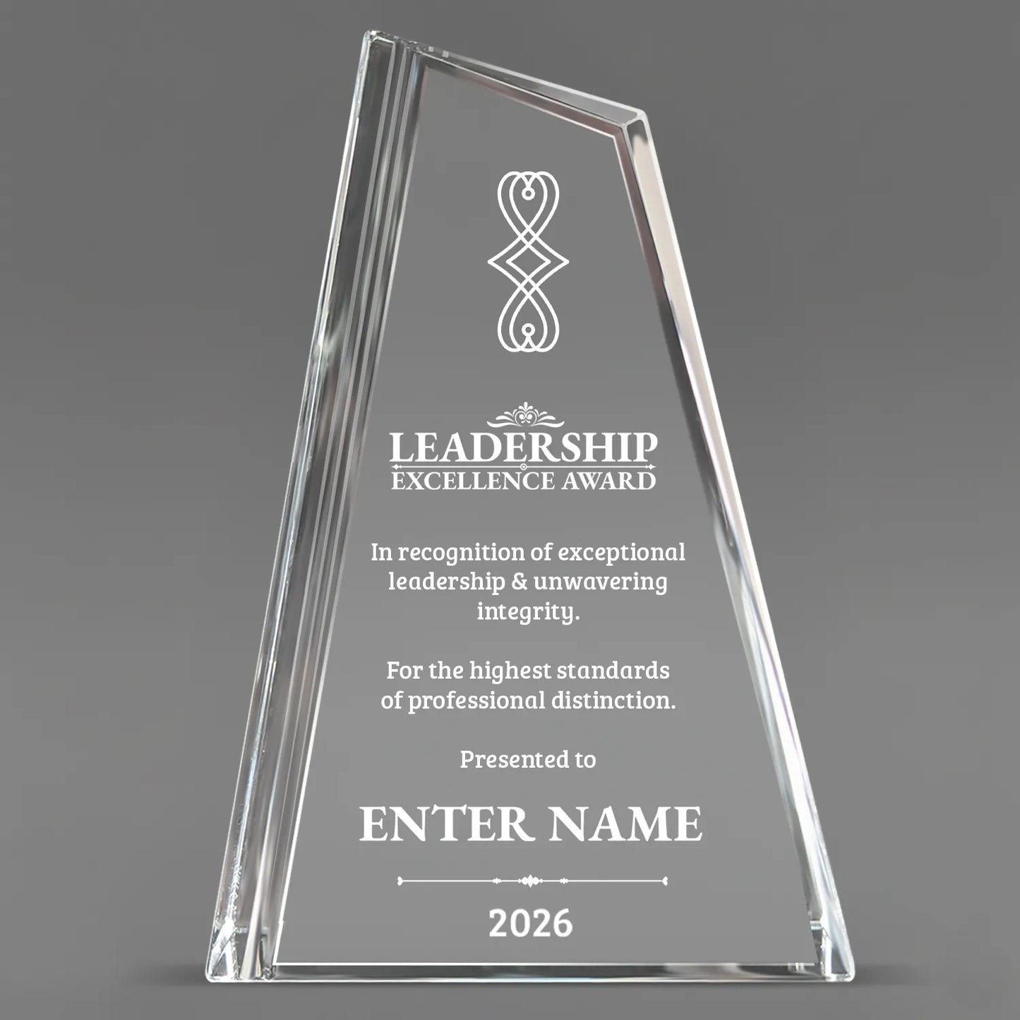 Leadership Awards - Crystal Peak Awards - Personalize Online – Choose From 5 Designs