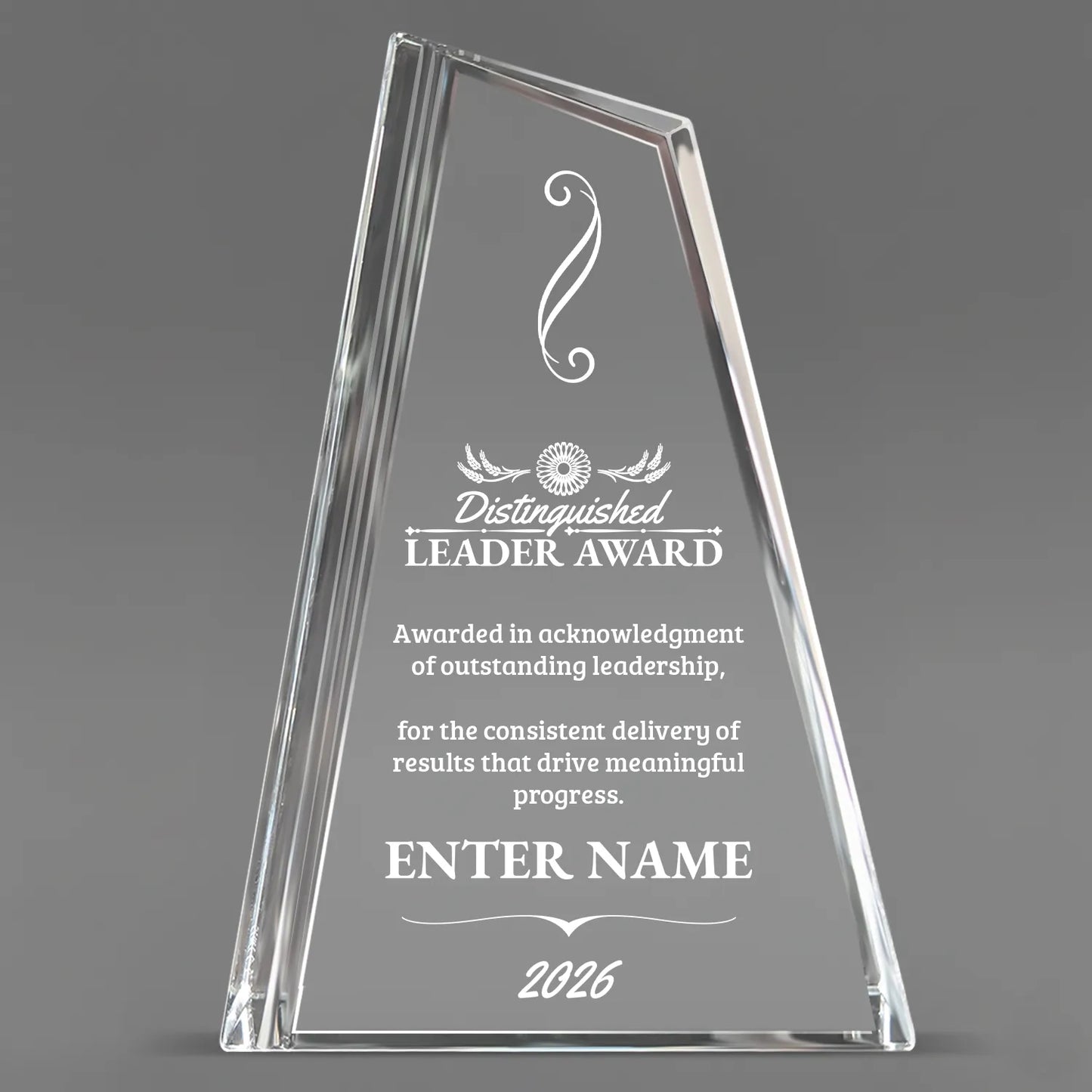 Leadership Awards - Crystal Peak Awards - Personalize Online – Choose From 5 Designs