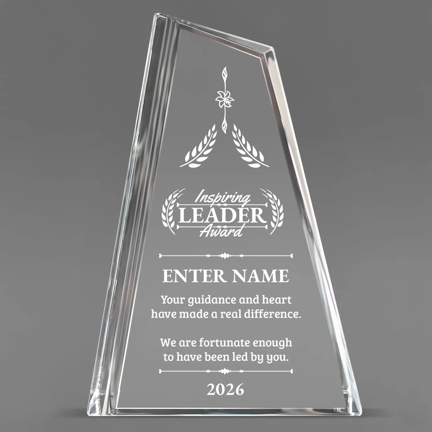 Leadership Awards - Crystal Peak Awards - Personalize Online – Choose From 5 Designs