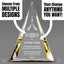 Leadership Awards - Gold Pinnacle Acrylic Awards - Personalize Online – Choose From 5 Designs