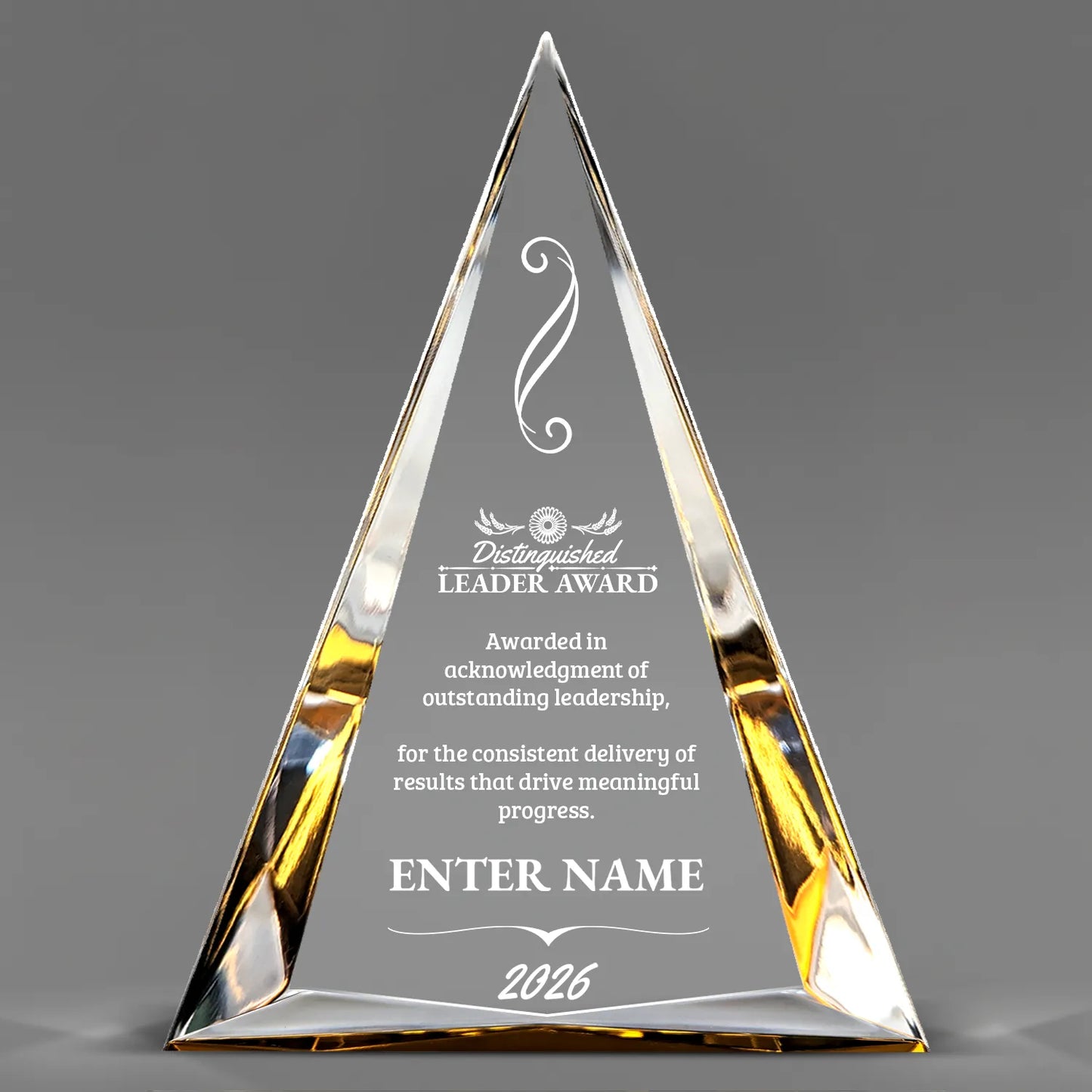 Leadership Awards - Gold Pinnacle Acrylic Awards - Personalize Online – Choose From 5 Designs
