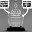 Leadership Awards - Optical Crystal Glass Oval Facet Awards - Personalize Online – Choose From 5 Designs