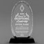 Leadership Awards - Optical Crystal Glass Oval Facet Awards - Personalize Online – Choose From 5 Designs
