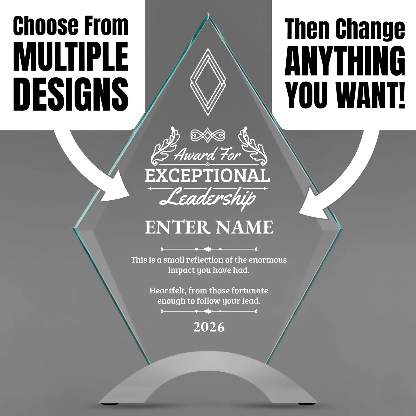 Leadership Awards - Diamond Cosmic Acrylic Awards - Personalize Online – Choose From 5 Designs