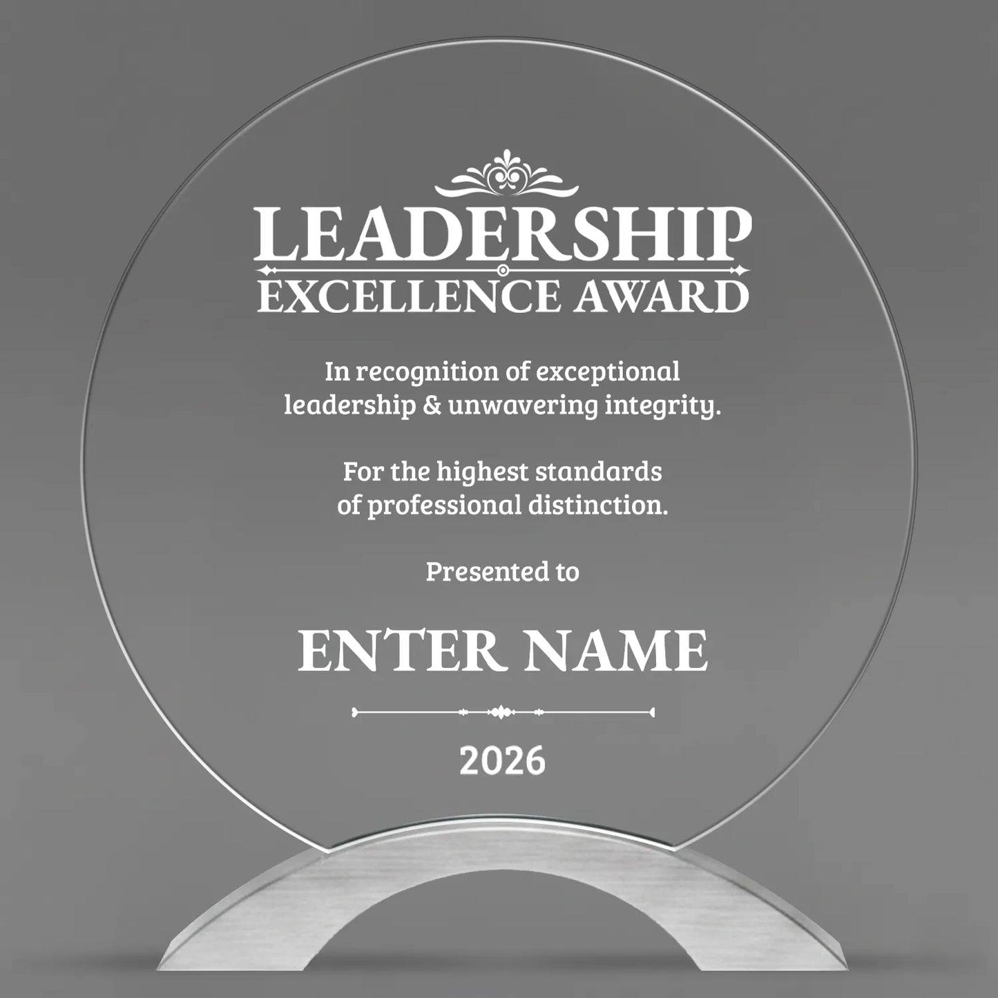 Leadership Awards - Round Cosmic Acrylic Awards - Personalize Online – Choose From 5 Designs