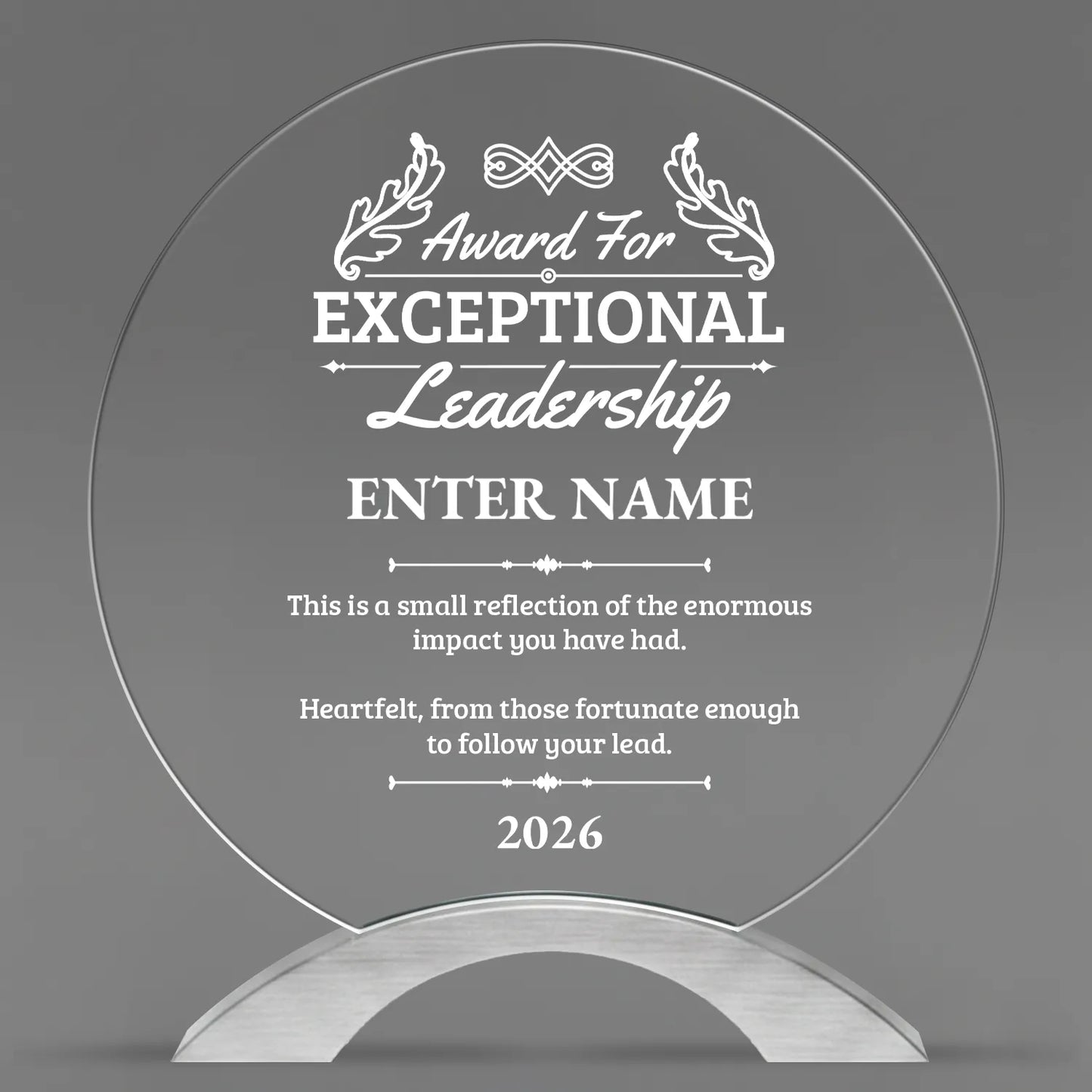 Leadership Awards - Round Cosmic Acrylic Awards - Personalize Online – Choose From 5 Designs