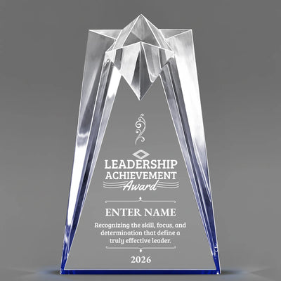 Leadership Awards - Blue Sculpted Star Acrylic Awards - Personalize Online – Choose From 5