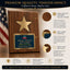 Gold Star Walnut Recognition Plaque  9" x 12" with Laser FX Plate
