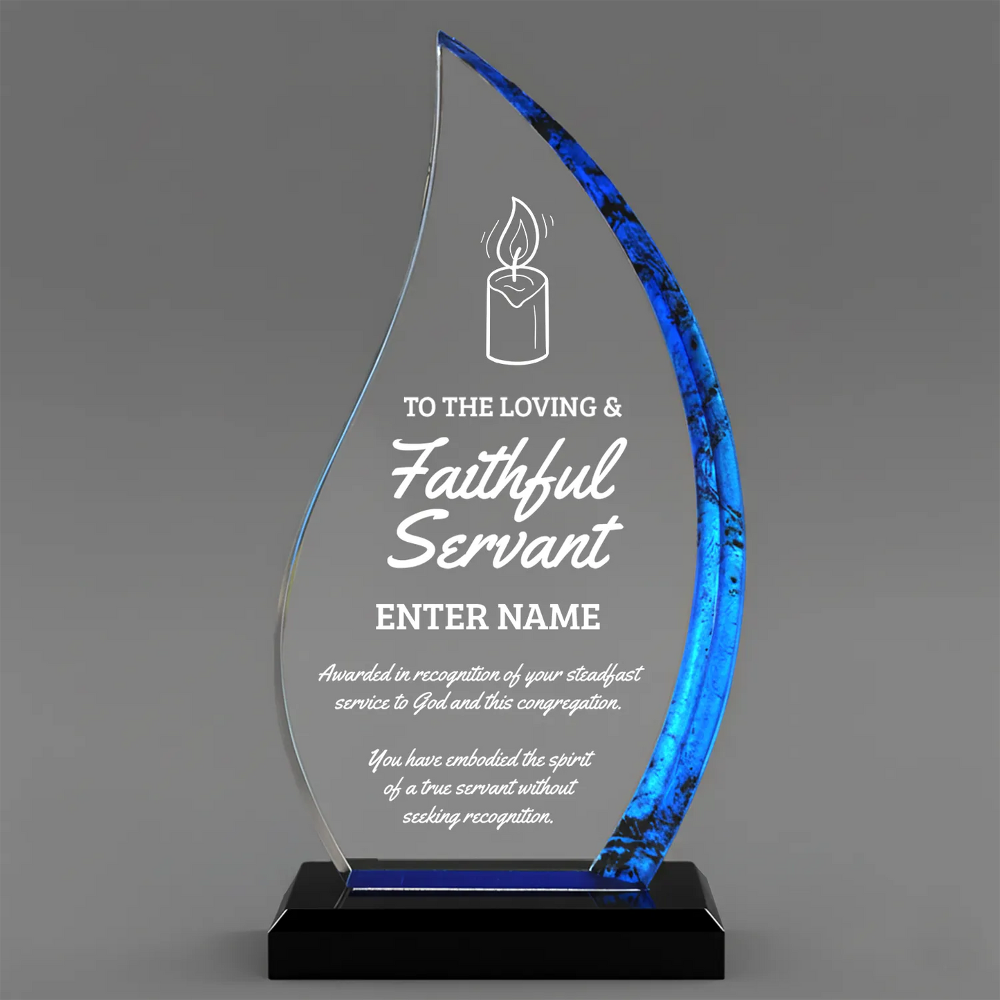 Church Awards - Blue Flame Awards - Personalize Online – Choose From 5 Designs