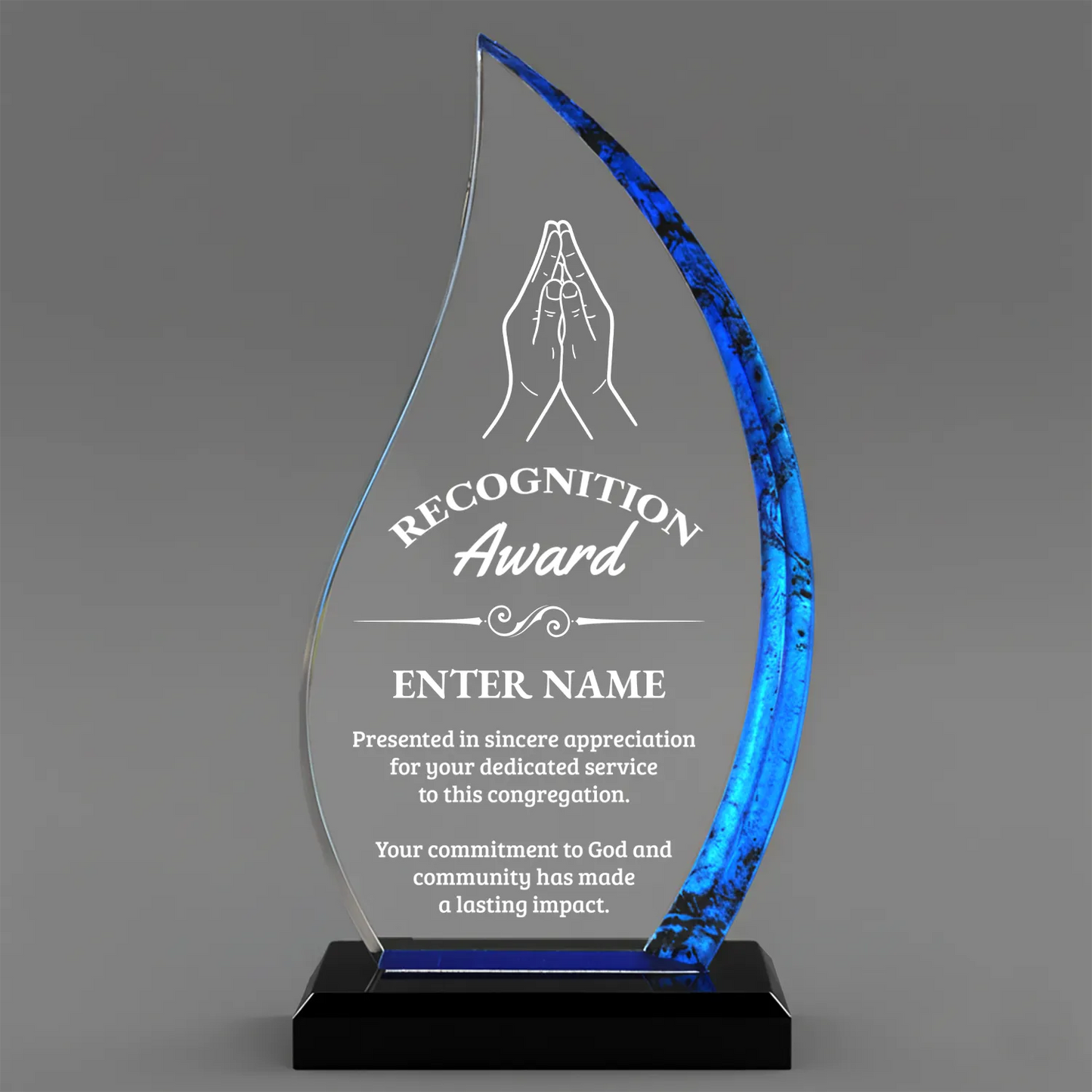 Church Awards - Blue Flame Awards - Personalize Online – Choose From 5 Designs