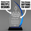 Leadership Awards - Blue Flame Acrylic Awards - Personalize Online – Choose From 5 Designs