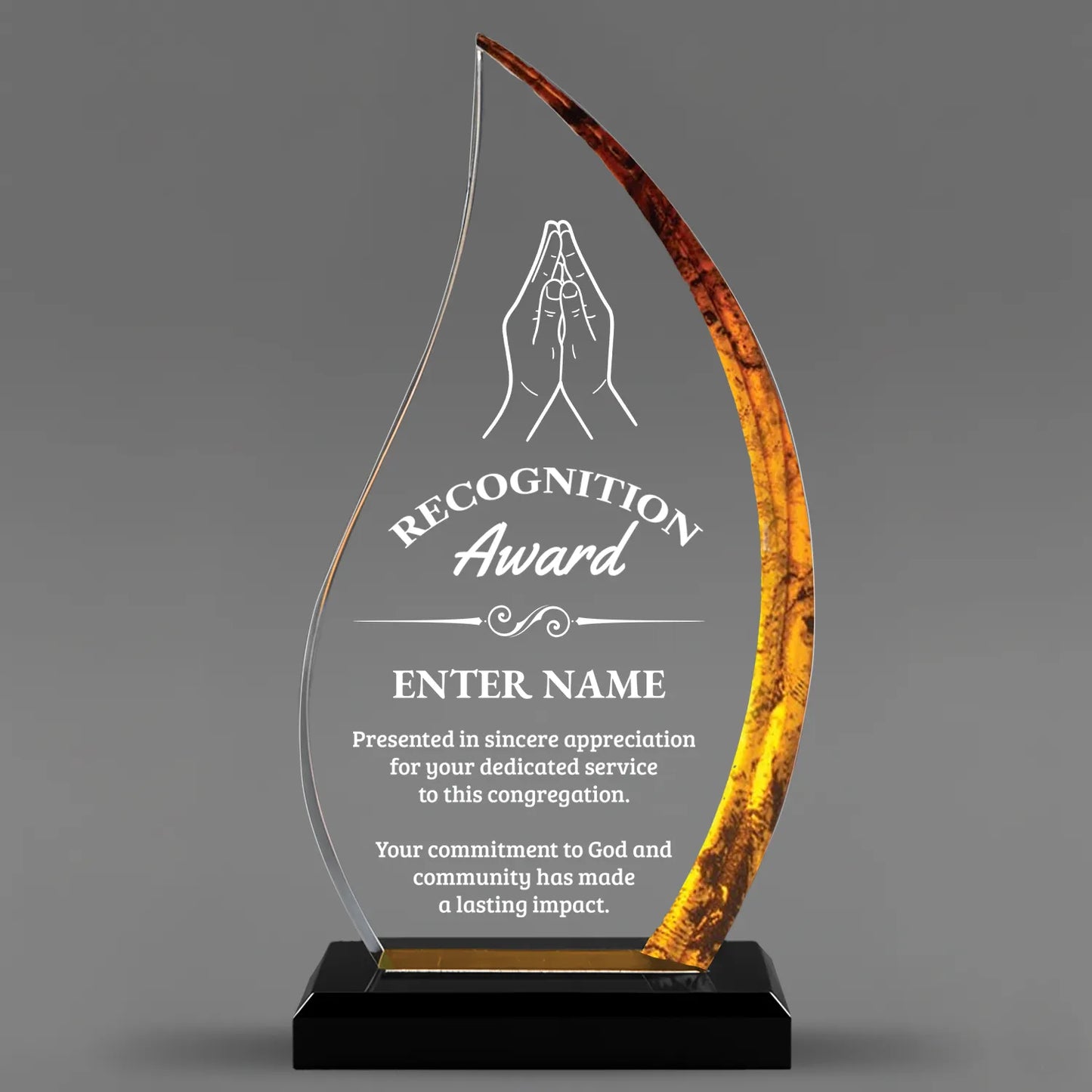 Church Awards - Gold Flame Awards - Personalize Online – Choose From 5 Designs