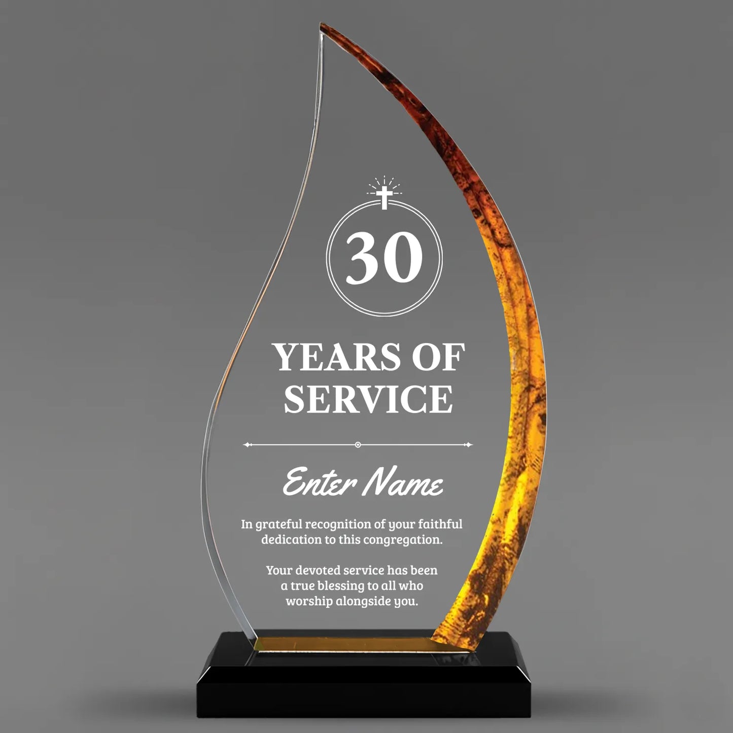 Church Awards - Gold Flame Awards - Personalize Online – Choose From 5 Designs