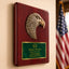Sculpted Eagle Rosewood Recognition Plaque with Full Color Plate – 8" x 10.5" & 10.5" x 13"