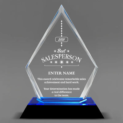 Sales Awards - Blue Arrow Acrylic Awards - Personalize Online – Choose From 5 Designs