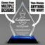 Sales Awards - Blue Arrow Acrylic Awards - Personalize Online – Choose From 5 Designs