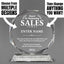 Sales Awards – Crystal Glass Octagon Awards - Personalize Online – Choose From 5 Designs