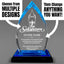 Sales Awards - Blue Oval Acrylic Awards - Personalize Online – Choose From 5 Designs