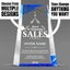 Sales Awards - Blue Facet Wedge Acrylic Awards - Personalize Online – Choose From 5 Designs