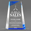 Sales Awards - Blue Facet Wedge Acrylic Awards - Personalize Online – Choose From 5 Designs