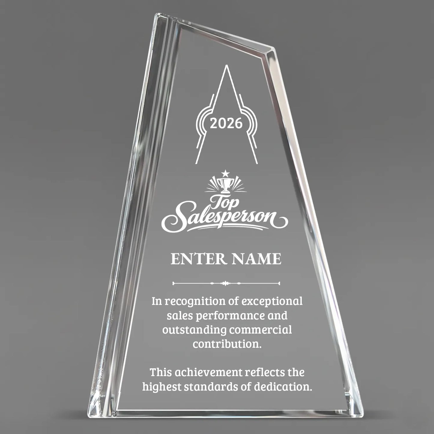 Sales Awards - Crystal Peak Awards - Personalize Online – Choose From 5 Designs