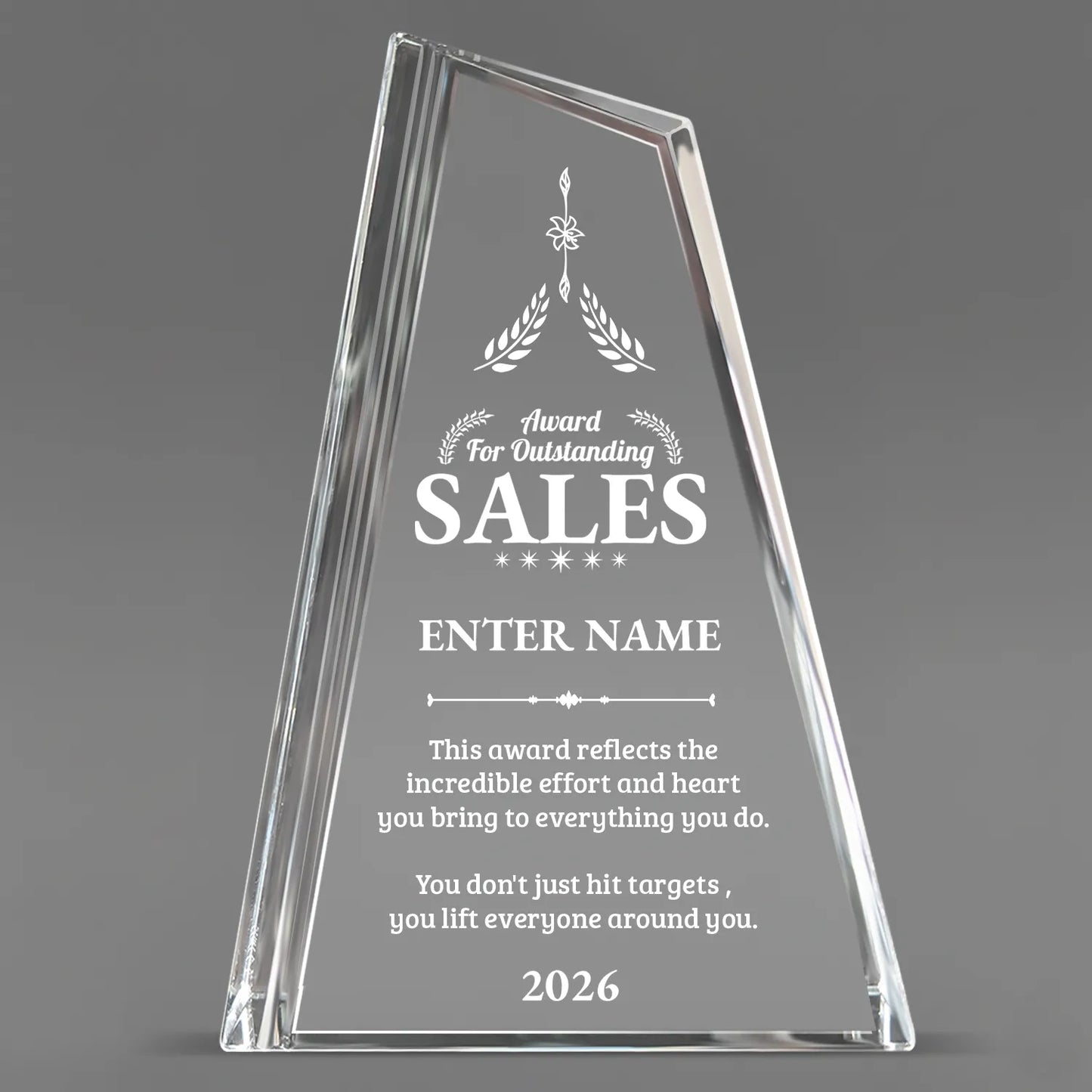 Sales Awards - Crystal Peak Awards - Personalize Online – Choose From 5 Designs