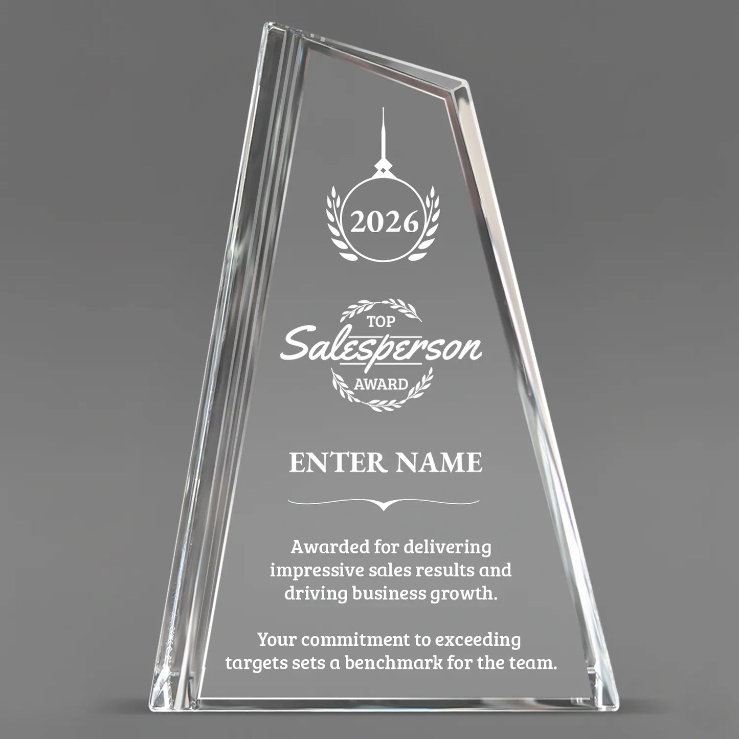 Sales Awards - Crystal Peak Awards - Personalize Online – Choose From 5 Designs