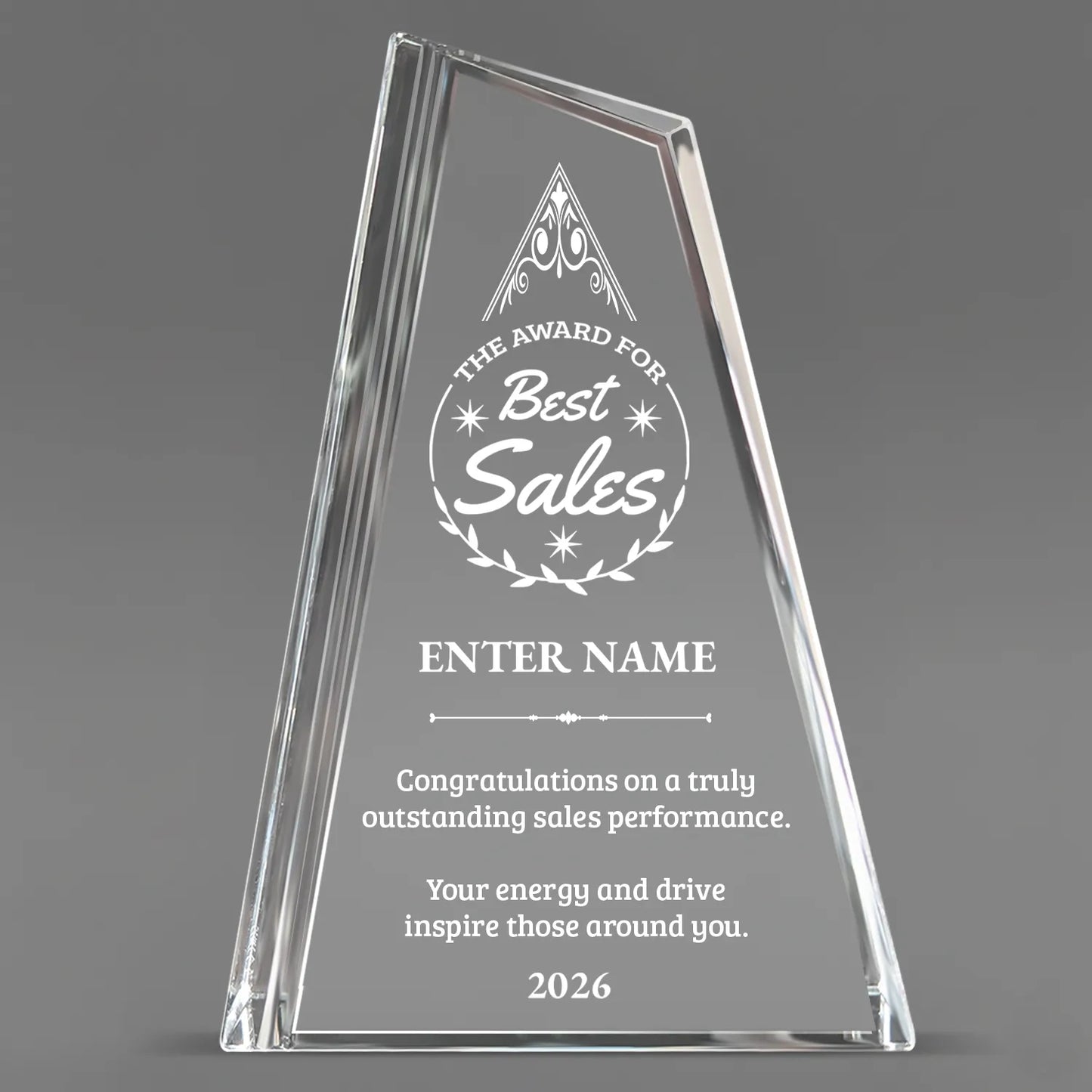 Sales Awards - Crystal Peak Awards - Personalize Online – Choose From 5 Designs