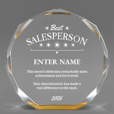 Sales Awards - Gold Octagon Acrylic Awards - Personalize Online – Choose From 5 Designs