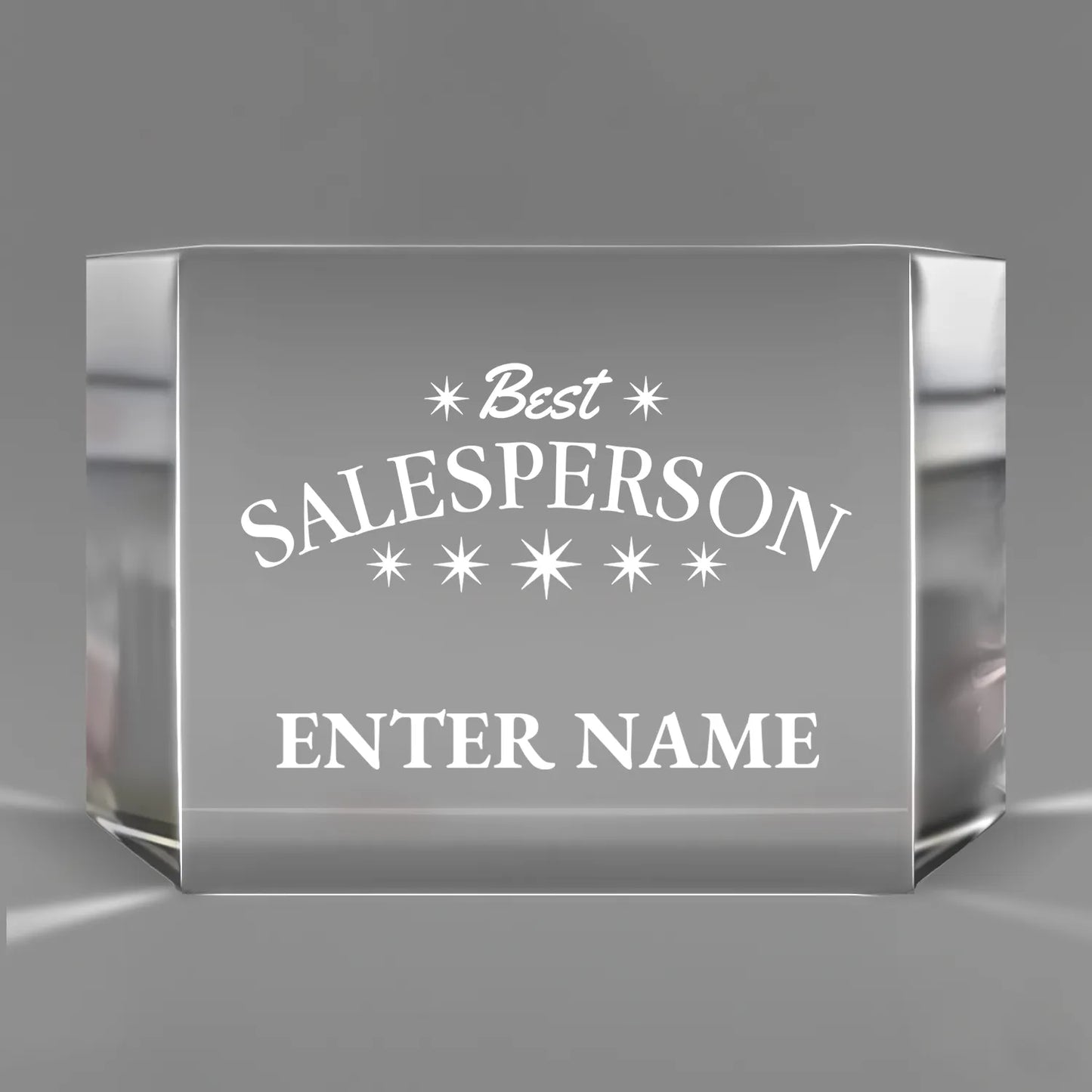 Sales Awards - Clear Crystal Facet Block Awards - Personalize Online – Choose From 5 Designs