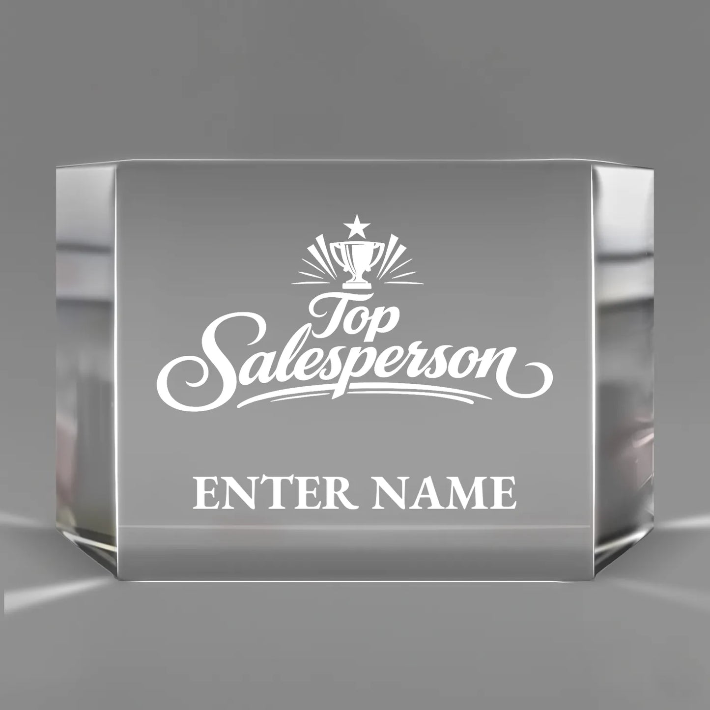 Sales Awards - Clear Crystal Facet Block Awards - Personalize Online – Choose From 5 Designs