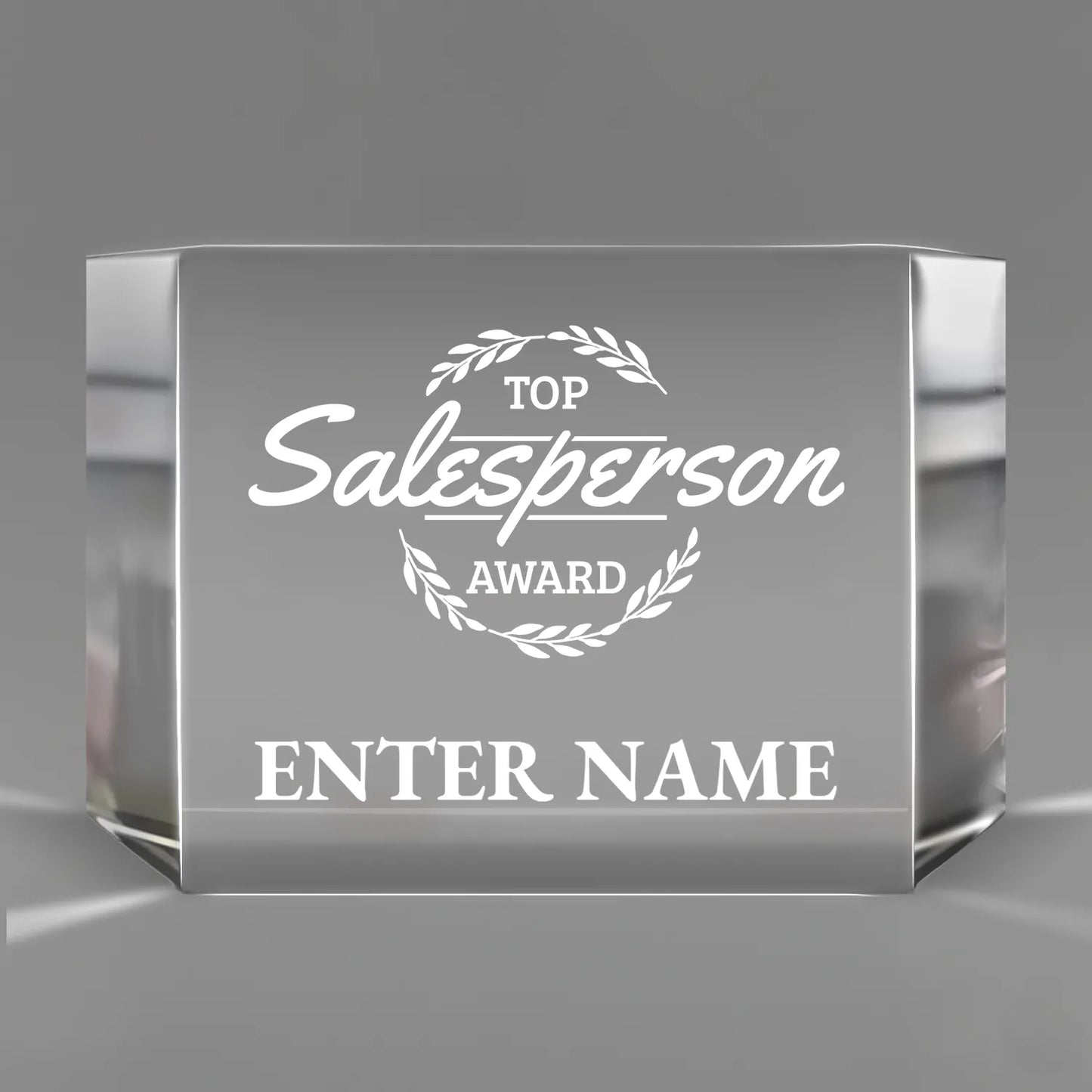 Sales Awards - Clear Crystal Facet Block Awards - Personalize Online – Choose From 5 Designs