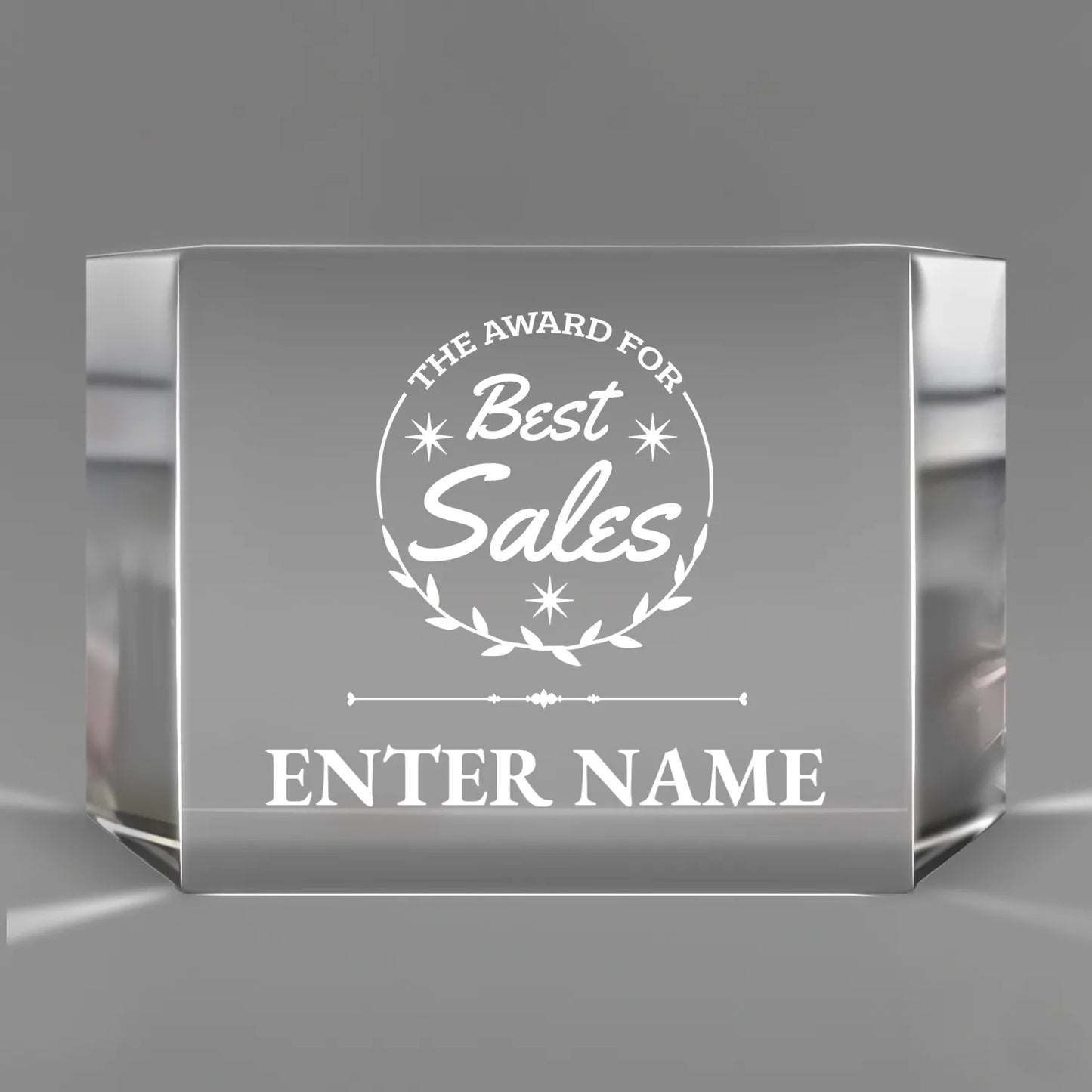 Sales Awards - Clear Crystal Facet Block Awards - Personalize Online – Choose From 5 Designs