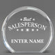 Sales Awards - Clear Round Acrylic Awards - Personalize Online – Choose From 5 Designs