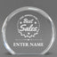 Sales Awards - Clear Round Acrylic Awards - Personalize Online – Choose From 5 Designs