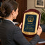 Cast Metal Rosewood Recognition Plaque with Full Color Plate – 11" x 15"