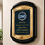 Cast Metal Black Rosewood Recognition Plaque with Full Color Plate – 11" x 15"