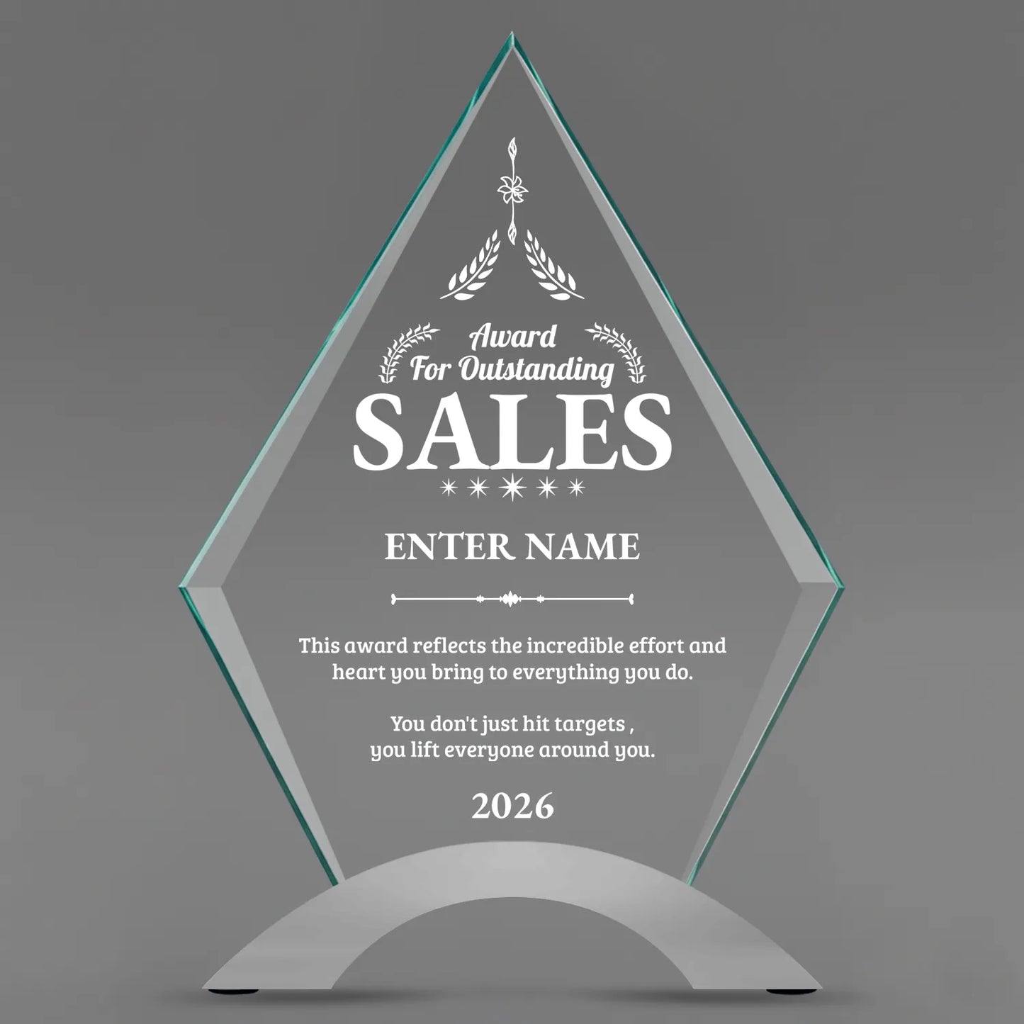 Sales Awards - Diamond Cosmic Acrylic Awards - Personalize Online – Choose From 5 Designs