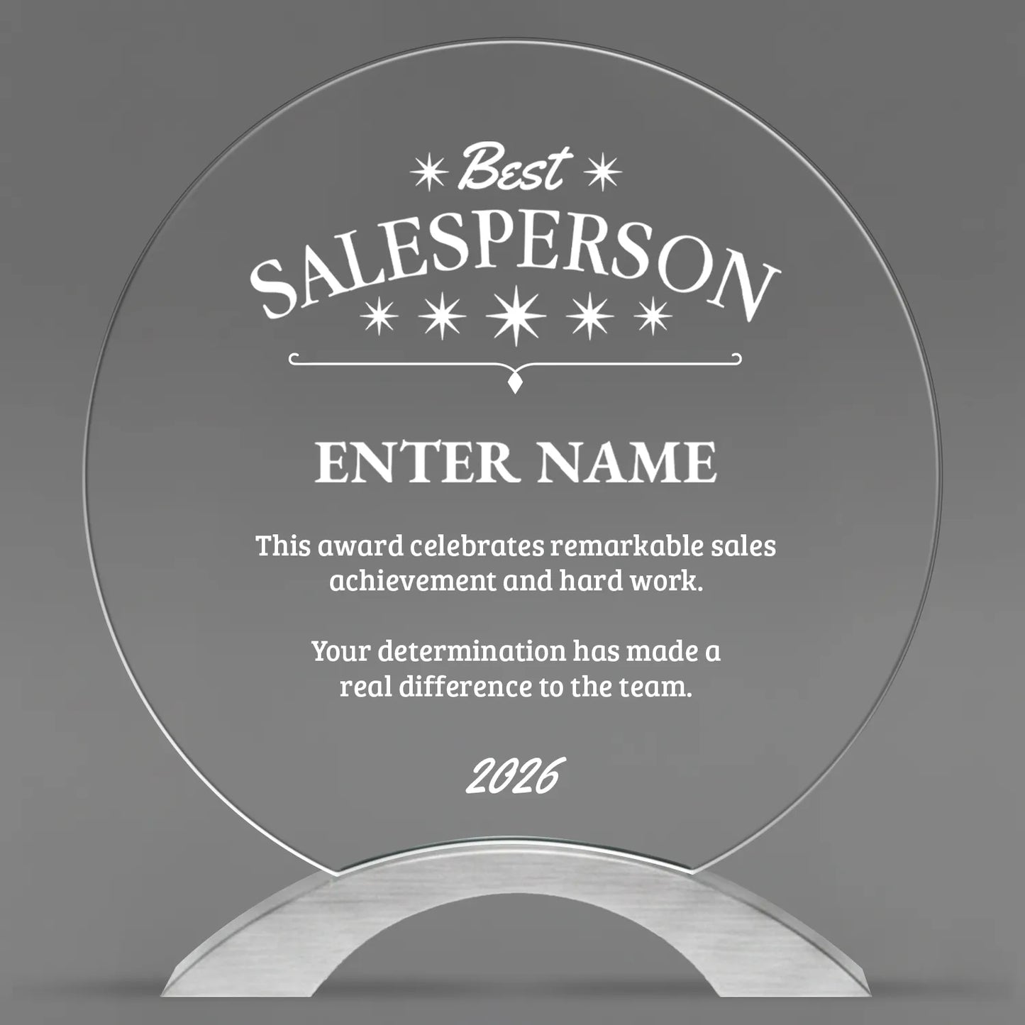 Sales Awards - Round Cosmic Acrylic Awards - Personalize Online – Choose From 5 Designs